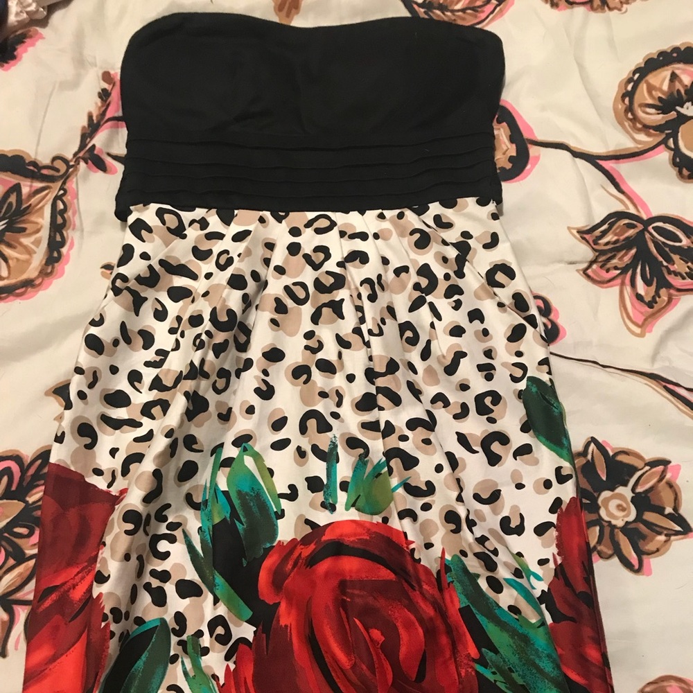 Snap Strapless Mini Sheath Dress